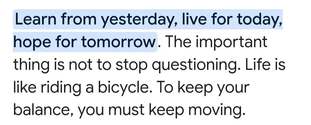 learn from yesterday 